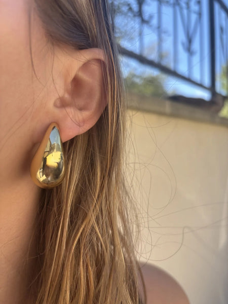 Boucles d'Oreilles Goutte Dorée — boucles d'oreilles femme en acier inoxydable MACA