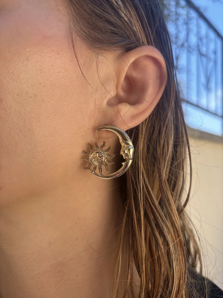 Boucles d'Oreilles Croissant de Lune — boucles d'oreilles femme en acier inoxydable MACA