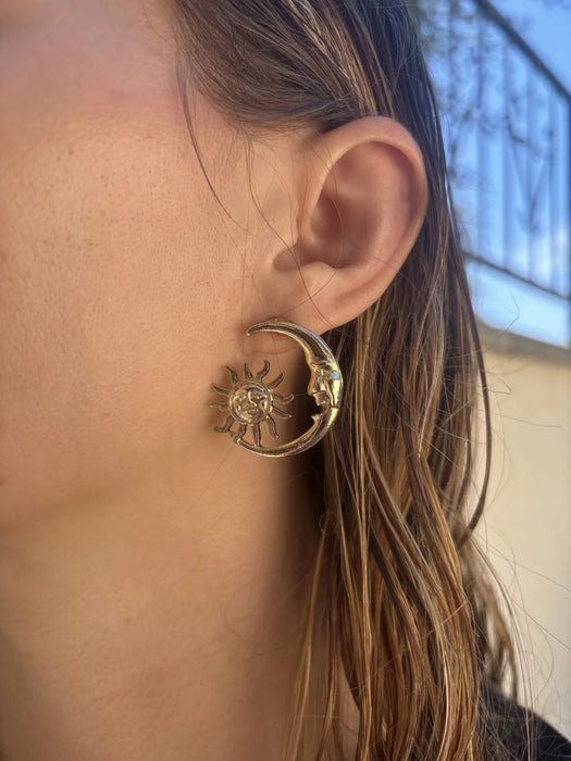 Boucles d'Oreilles Croissant de Lune — boucles d'oreilles femme en acier inoxydable MACA
