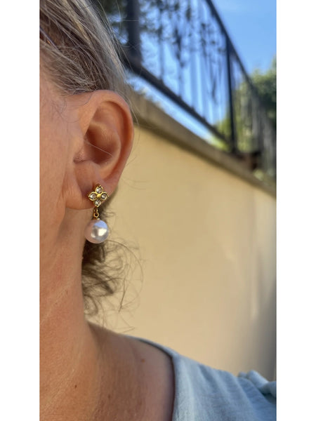 Boucles d'Oreilles Éclat Perlé — boucles d'oreilles femme en acier inoxydable MACA