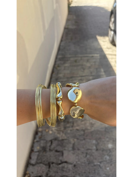 Bracelet Aura Sculptée — bracelet femme en acier inoxydable MACA