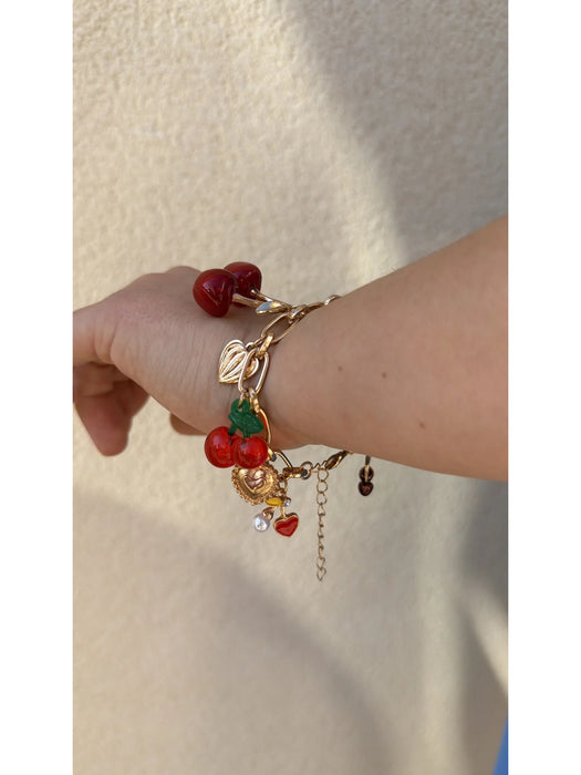 Bracelet Cerise Amour — bracelet femme en acier inoxydable MACA