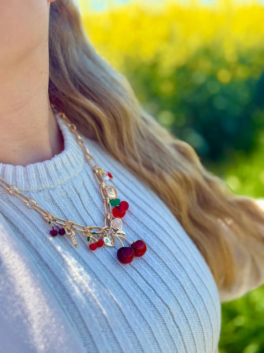 Collier Cerise Passion — collier femme en acier inoxydable MACA