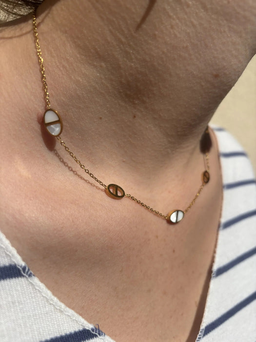 Collier Éclat Ovale — collier femme en acier inoxydable MACA
