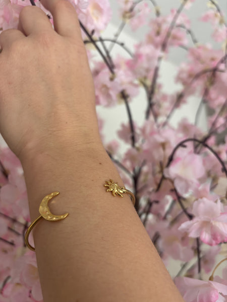 Bracelet Soleil & Lune — bracelet femme en acier inoxydable MACA